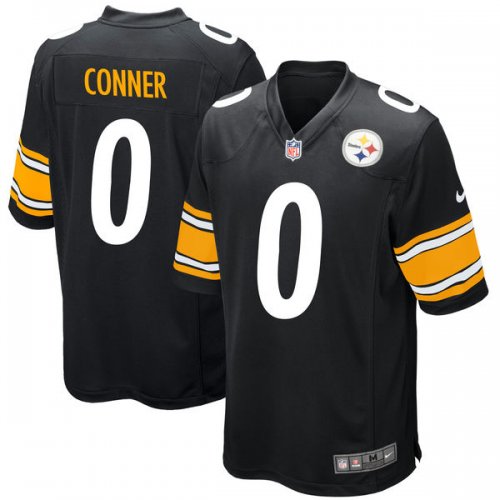 Men\'s NFL Pittsburgh Steelers #0 James Conner Nike Black 2017 Draft Pick Game Jersey