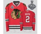 nhl chicago blackhawks #2 keith red [2013 stanley cup]