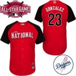 Dodgers #23 Adrian Gonzalez Red 2015 All-Star National League St