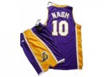 nba los angeles lakers #10 nash purple suit [revolution 30 swing