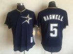 men mlb houston astros #5 jeff bagwell blue mitchell and ness 1997 throwback stitched baseball jerseys