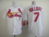 mlb st. louis cardinals #7 holliday white jerseys