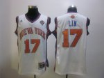 NBA jerseys New York Knicks #17 Jeremy lin white(2012 latin nigh
