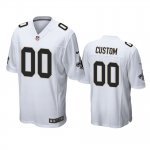 Football Custom New Orleans Saints white jersey