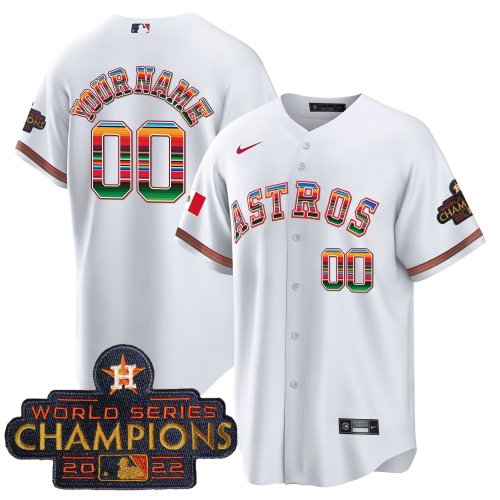 Houston Astros MEXICO 2022 Champions White Cool Base Stitched Jerseys