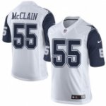 nike nfl dallas cowboys #55 rolando mcclain white rush limited jerseys