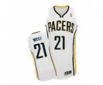 nba indiana pacers #21 west white [revolution 30 swingman]