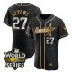 Men's Houston Astros #27 Jose Altuve World Series Stitched Black Gold Special Flex Base Jersey