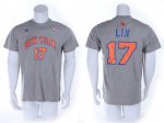 New york knicks #17 Jeremy Lin T-shirt gray