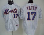 Baseball Jerseys new york mets #17 tatis white(blue stripe)[tati
