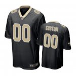 Football New Orleans Saints #00 Black Custom Game Jersey