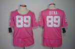 nike women nfl chicago bears #89 mike ditka pink [breast cancer