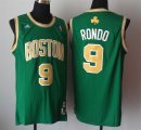 NBA boston celtics #9 rondo green jerseys gold number [Revolutio