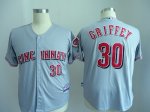Men's MLB Cincinnati Reds #30 Ken Griffey Grey Cool Base Jerseys