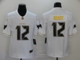 Football Tampa Bay Buccaneers #12 Tom Brady Limited White Golden Edition Jersey
