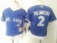 toddler mlb toronto blue jays #2 troy tulowitzki blue majestic cool base jerseys