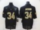 Men Oakland Raiders #34 Bo Jackson Olive Gold 2020 Salute To Service Limited Jersey