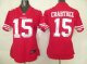 nike women nfl san francisco 49ers #15 crabtree red jerseys