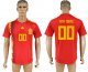 Custom Spain 2018 World Cup Soccer Jersey Red Short Sleeves