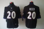 nike nfl baltimore ravens #20 reed black jerseys [nike limited]