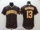 Men's San Diego Padres #13 Manny Machado New Brown 2020 Stitched Baseball Jersey