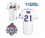 2015 World Series mlb new york mets #21 duda white