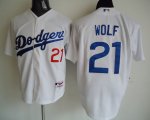 Baseball Jerseys los angeles dodgers #21 manny wolf white