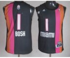 nba miami heat #1 bosh black and orange [2012 new][miami]