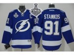 NHL Tampa Bay Lightning #91 Steven Stamkos Blue 2015 Stanley Cup