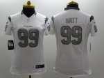 Women's Nike Houston Texans #99 J.J. Watt Limited White Platinum NFL Jersey