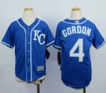 MLB Jersey kansas city Royals #4 Alex Gordon Blue Cool Base Sti