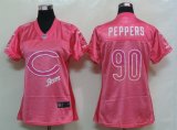 nike women nfl chicago bears #90 peppers pink [2012 fem fan]