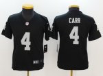 Youth NFL Oakland Raiders #4 Derek Carr Nike Black Vapor Untouchable Limited Jerseys