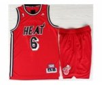 nba miami heat #6 james red m&n Suits