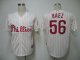 Baseball Jerseys Philadephia Phillis #56 Baez white[red strip]Co