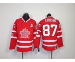 youth nhl team canada #87 crosby red [patch A]