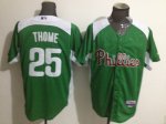 mlb jerseys philadephia phillies #25 thome green jersey