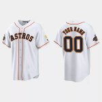 Custom Houston Astros Champions 2023 Gold Program Jersey White Stitches Baseball Jerseys
