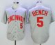 Men's MLB Cincinnati Reds #5 Johnny Bench Grey Mitchell and Ness 1969 Throwback Jerseys