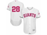 mlb san francisco giants #28 buster posey white home 2016 mother's day flex base jersey