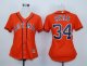 women mlb houston astros #34 nolan ryan orange majestic cool base jerseys