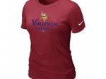 Women Minnesota Vikings Red T-Shirt
