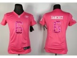 nike women nfl new york jets #6 sanchez pink jerseys