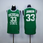 ncaa michigan state #33 johnson green jerseys