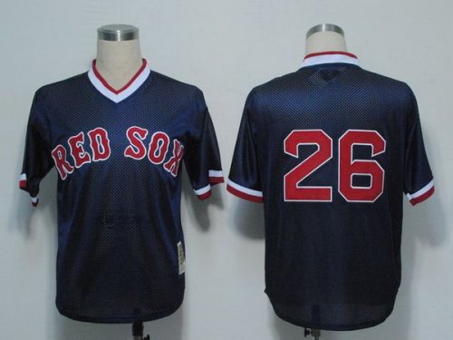 Baseball Jerseys boston red sox #26 wade boggs m&n blue 1991