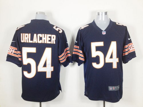 nike nfl chicago bears #54 urlacher blue jersey [game]