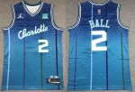 Men's Charlotte Hornets #2 Lamelo Ball Blue Jerseys