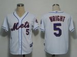 Baseball Jerseys new york mets #5 wright white(cool base)