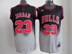 nba chicago bulls #23 jordan black and gery jerseys
