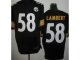 nike nfl pittsburgh steelers #58 lambert elite black jerseys